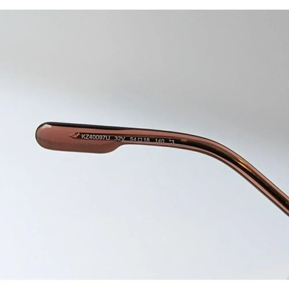 Kenzo KZ40097U Unisex Brow Bar Round Metal Gold & Blue Lens Sunglasses MSRP $180 - Picture 7 of 10